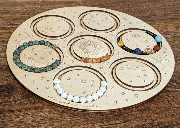 CM STEPS Bracelet Bead Board 4 Made of Wood With Grooves for