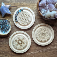 Set of 3 Stretch Bracelet Beading Boards: Flower of Life + Sri Yantra